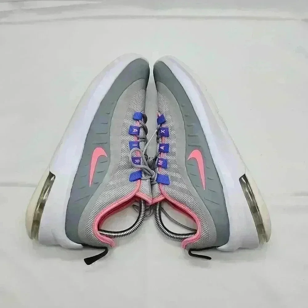 Nike Air Kids Max Axis GS Sneakers Shoes Light Smoke Grey Sunset Pulse Size 7Y